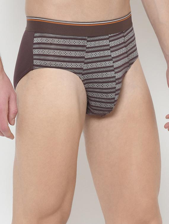khaki striped hipster brief - 17192947 - Standard Image - 1