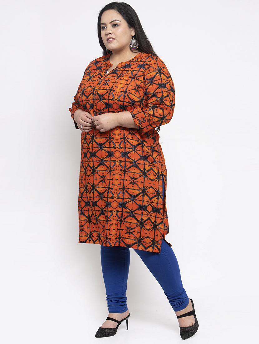 printed straight kurta - 17193373 - Standard Image - 1