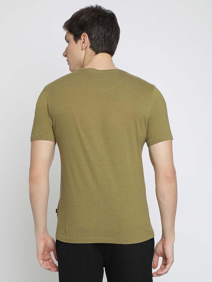 olive green melange t-shirt - 17194218 - Standard Image - 1