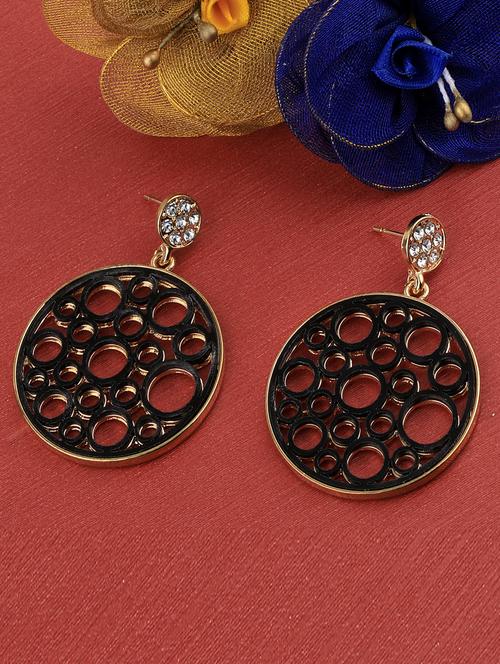 black metal drop earring - 17194376 - Standard Image - 0
