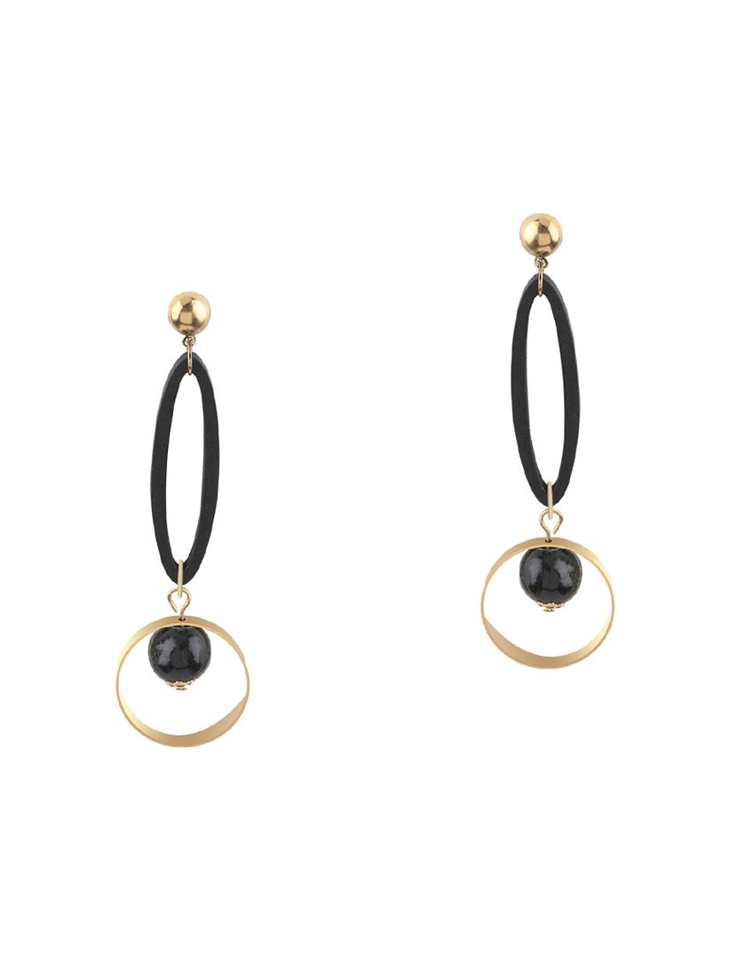 black metal drop earring - 17194420 -  Standard Image - 1