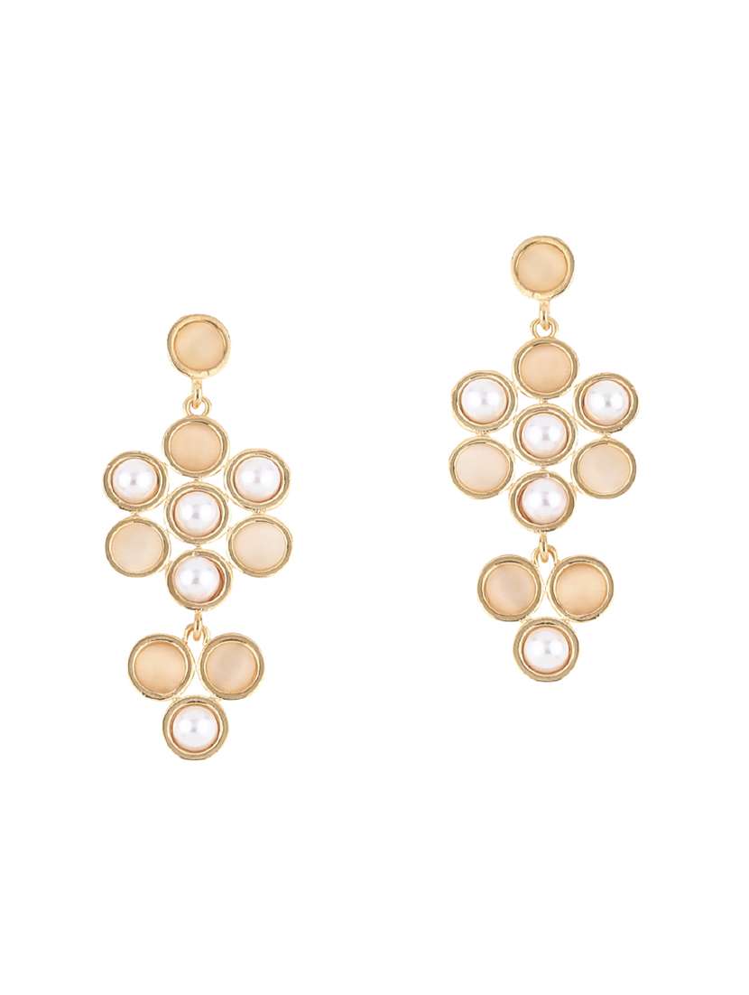 gold metal drop earring - 17194439 -  Standard Image - 1