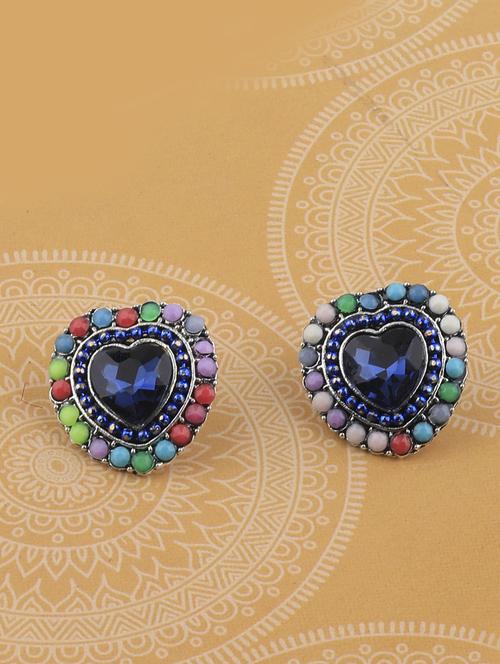 multi colored metal studs earring - 17194493 -  Standard Image - 0