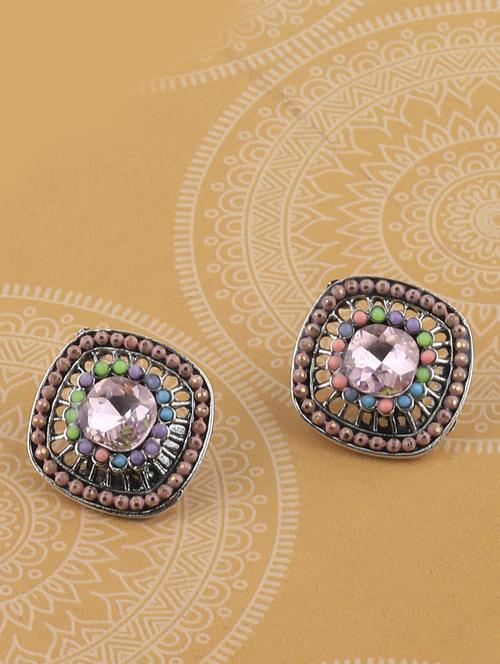 multi colored metal studs earring - 17194496 - Standard Image - 0
