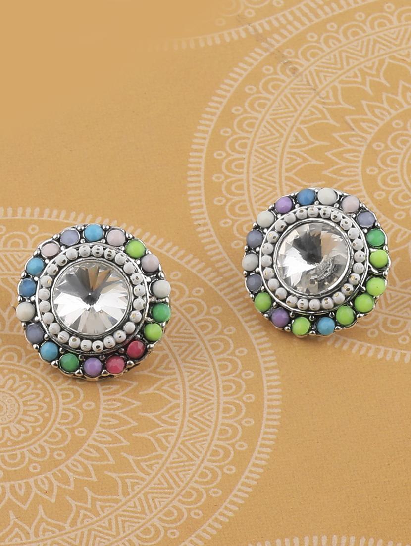 multi colored metal studs earring - 17194500 -  Zoom Image - 0