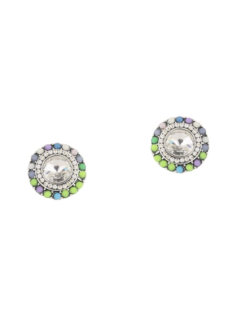 multi colored metal studs earring - 17194500 - Standard Image - 1