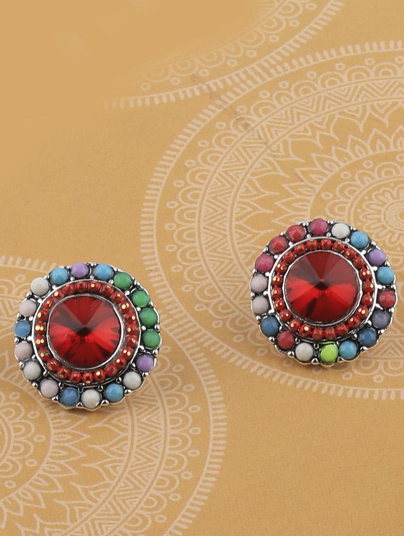 multi colored metal studs earring - 17194501 -  Zoom Image - 0