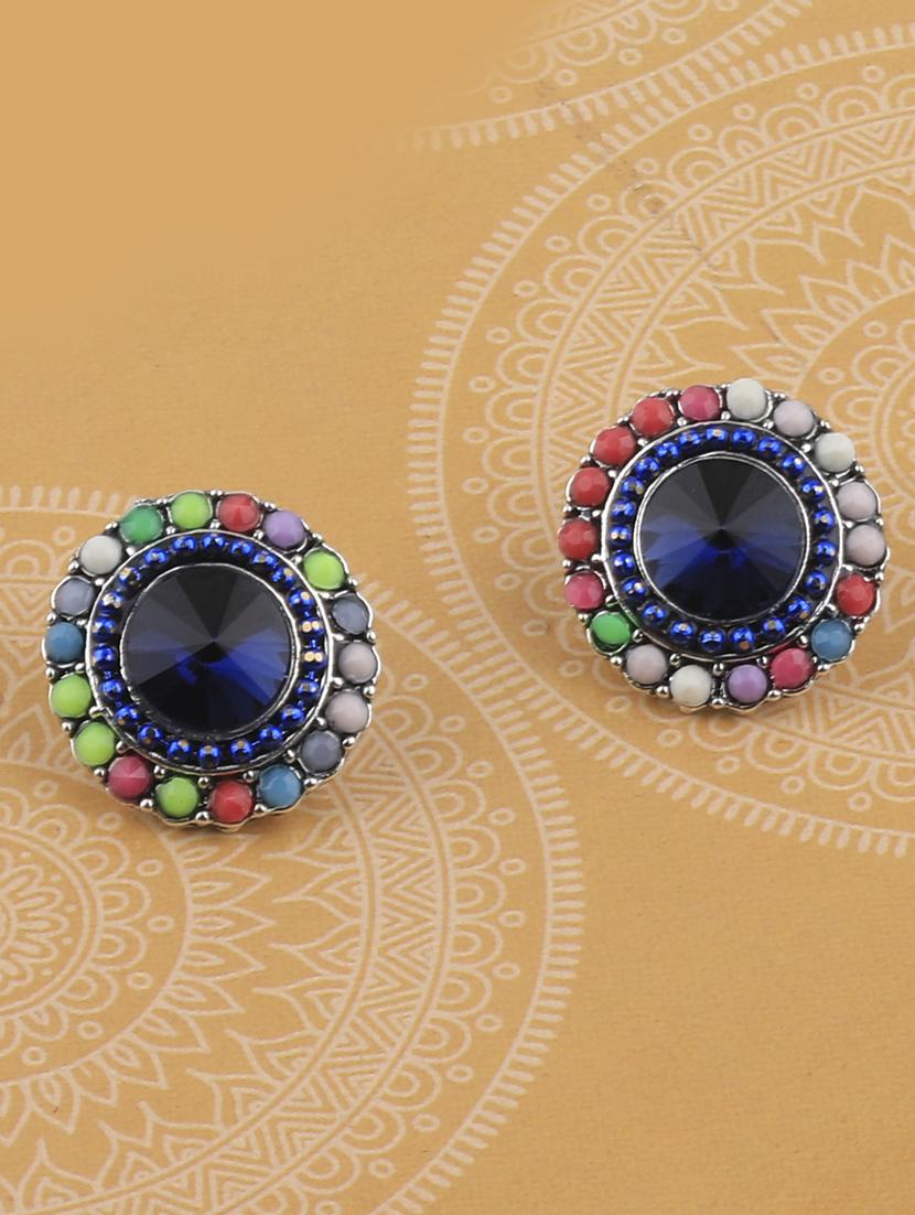 multi colored metal studs earring - 17194503 -  Zoom Image - 0