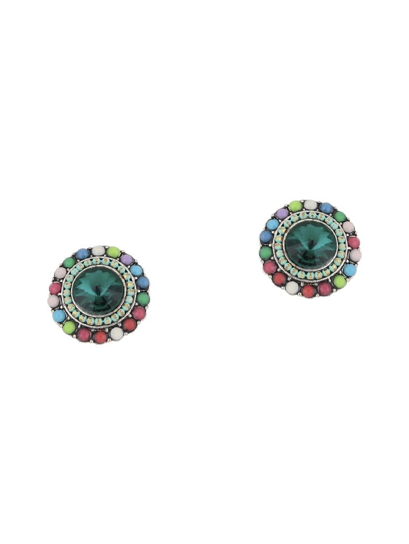 multi colored metal studs earring - 17194505 - Standard Image - 1