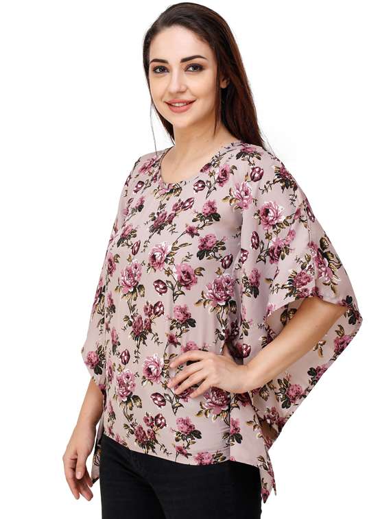 women's straight round neck top - 17194558 - Standard Image - 1