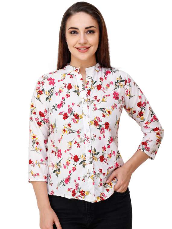 white polyester regular shirt