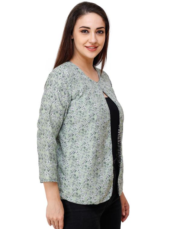 green polyester summer jacket - 17194569 -  Standard Image - 1