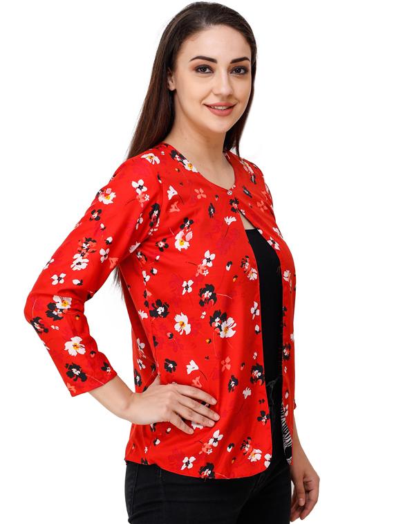 red polyester summer jacket - 17194570 - Standard Image - 1