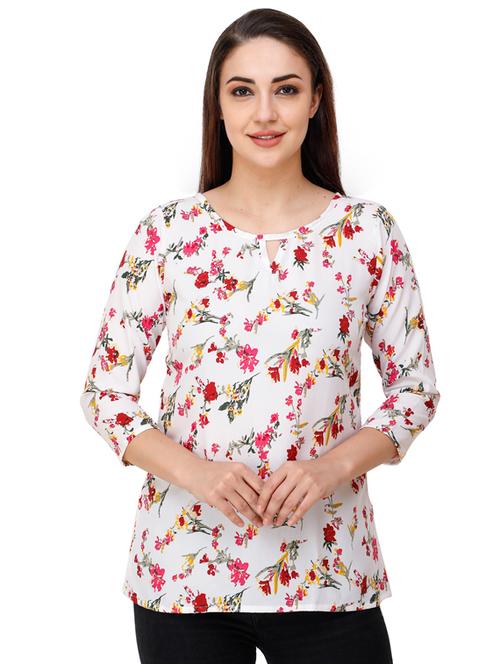 women's straight key hole neck top - 17194577 -  Standard Image - 0
