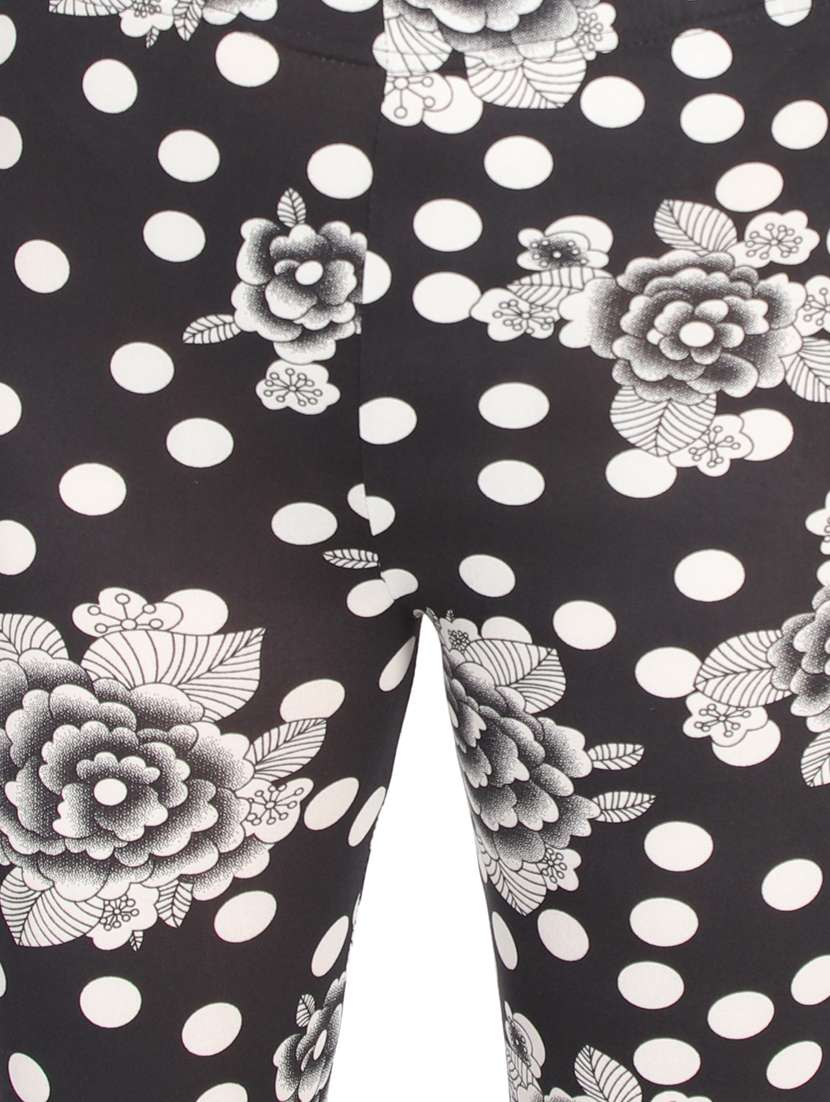 black cotton blend leggings - 17196210 - Standard Image - 4