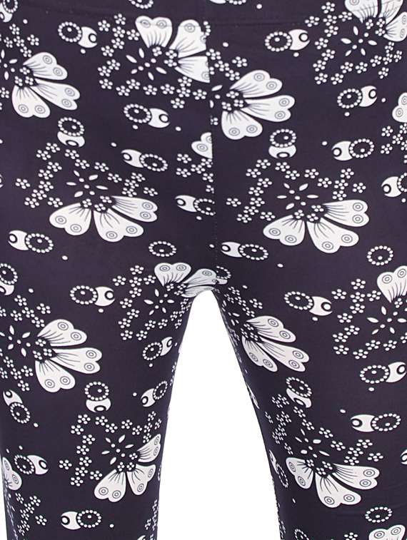 navy blue cotton blend leggings - 17196214 -  Standard Image - 4
