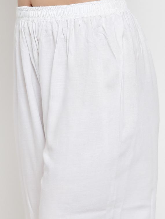 embroidered straight palazzo - 17203027 - Standard Image - 4