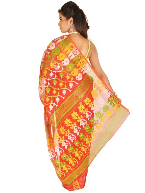 self design jamdani saree - 17205292 -  Standard Image - 1
