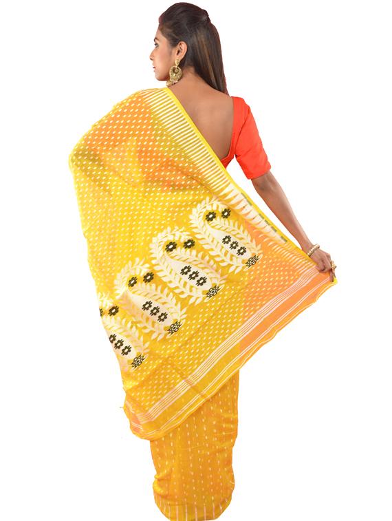 self design jamdani saree - 17205294 -  Standard Image - 1