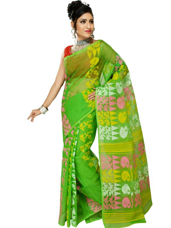 women's self design green colored saree - 17205296 - Zoom Image - 0