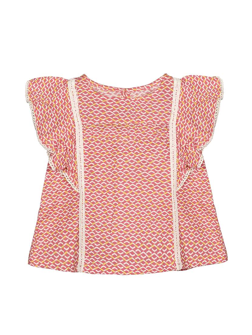 pink rayon regular tops & tee