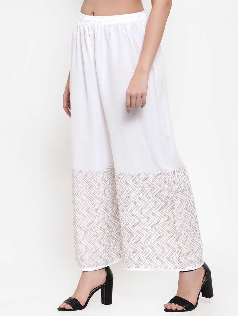 high rise flared palazzo - 17206599 -  Standard Image - 1