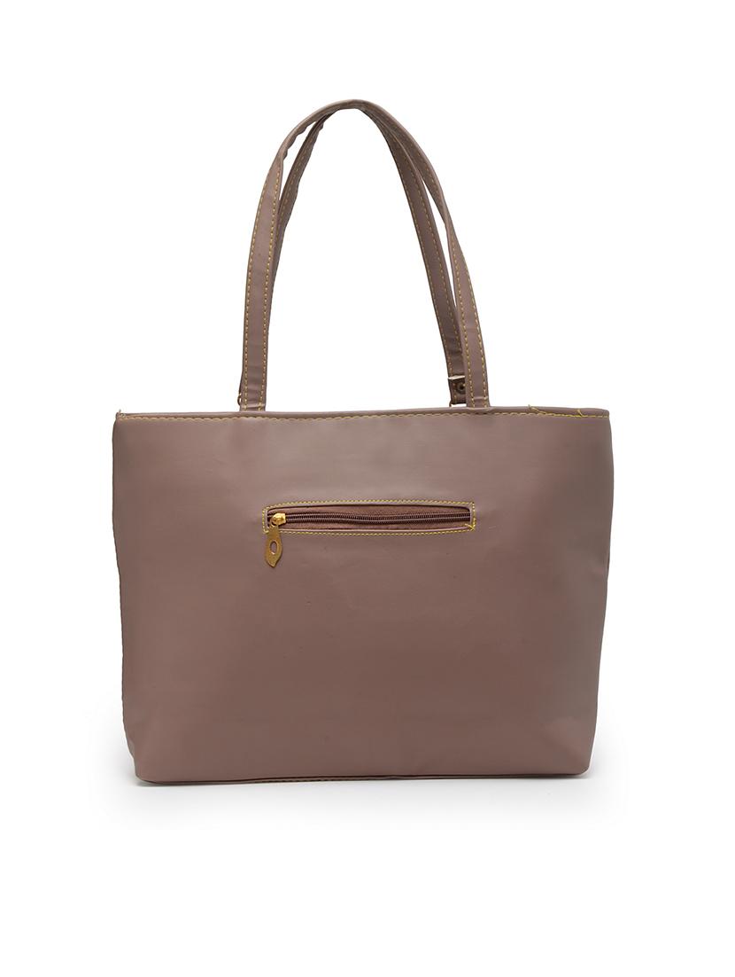 brown leatherette (pu) handbag - 17207638 - Standard Image - 1