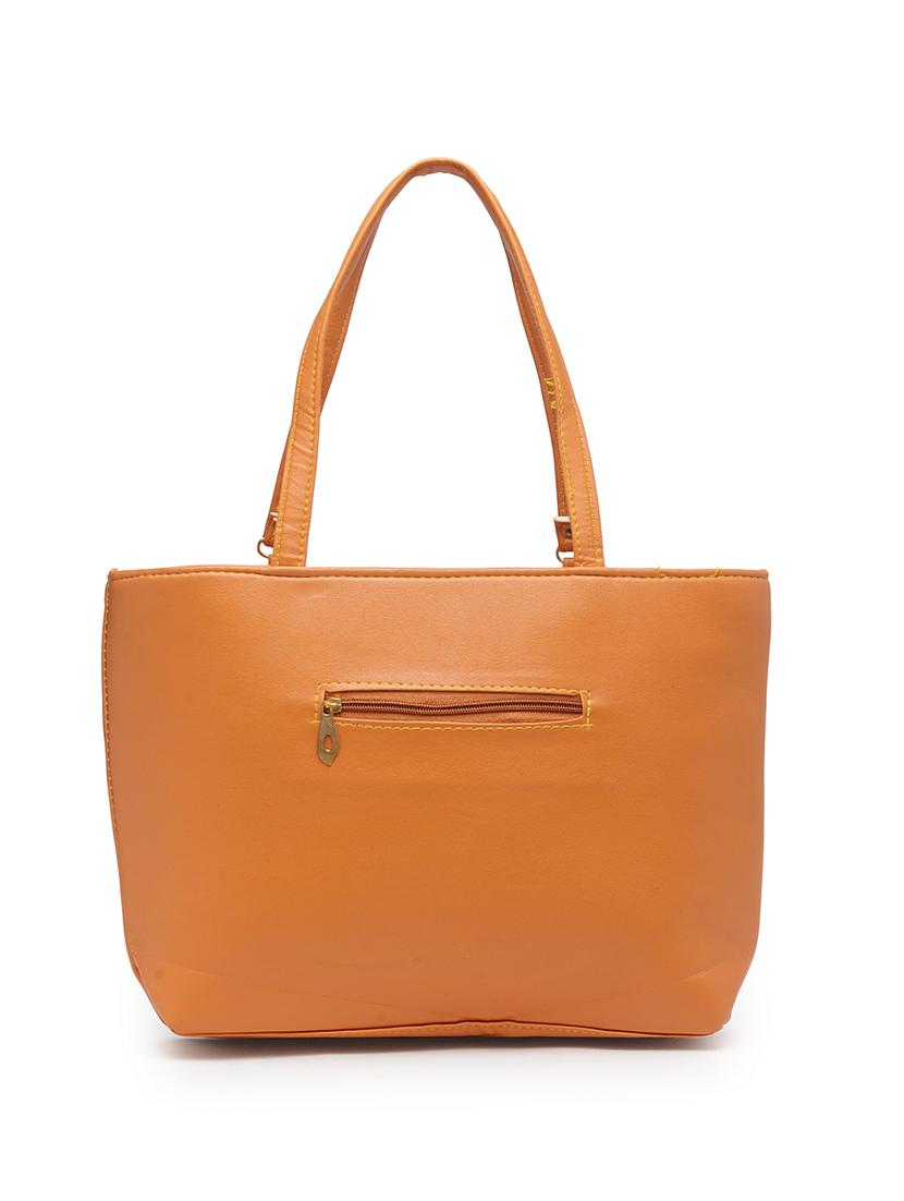 orange leatherette (pu) handbag - 17207653 - Standard Image - 1