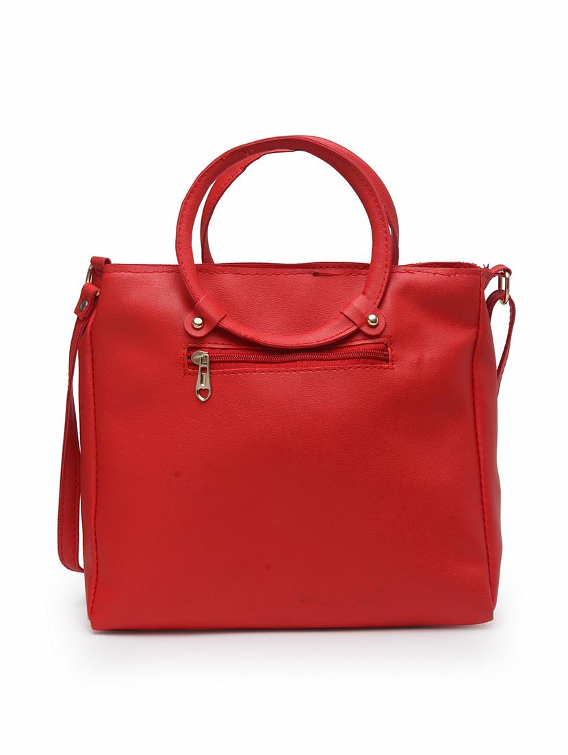 red leatherette (pu) handbag - 17207955 - Standard Image - 1