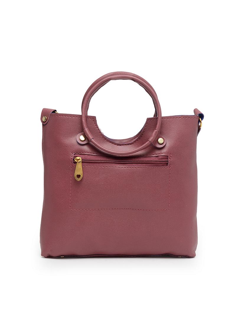purple leatherette (pu) handbag - 17207961 - Standard Image - 1