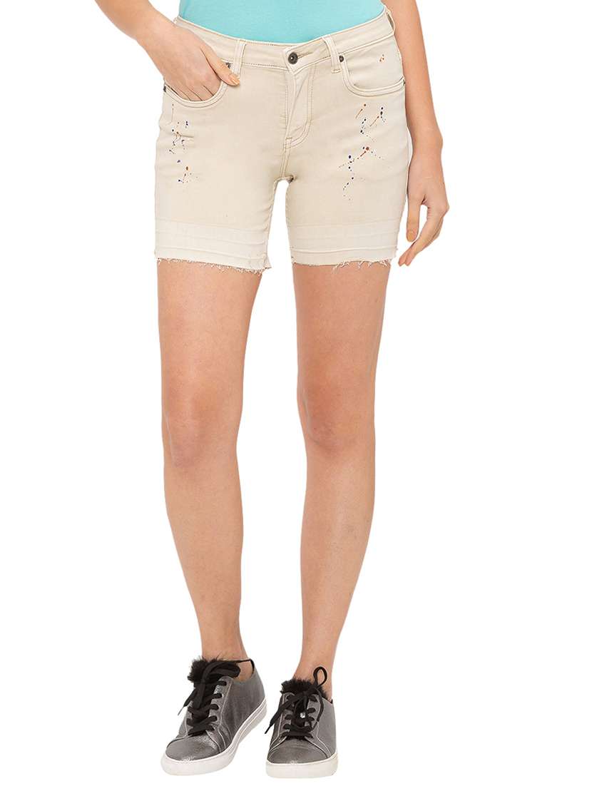 mid rise regular shorts 