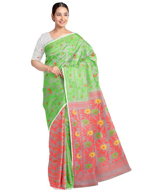 women's self design green colored saree - 17212828 - Standard Image - 0