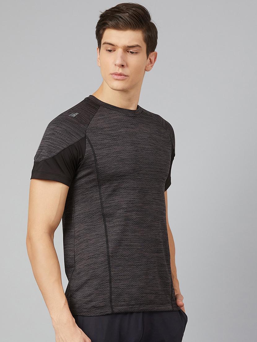 black melange t-shirt - 17213657 - Standard Image - 1