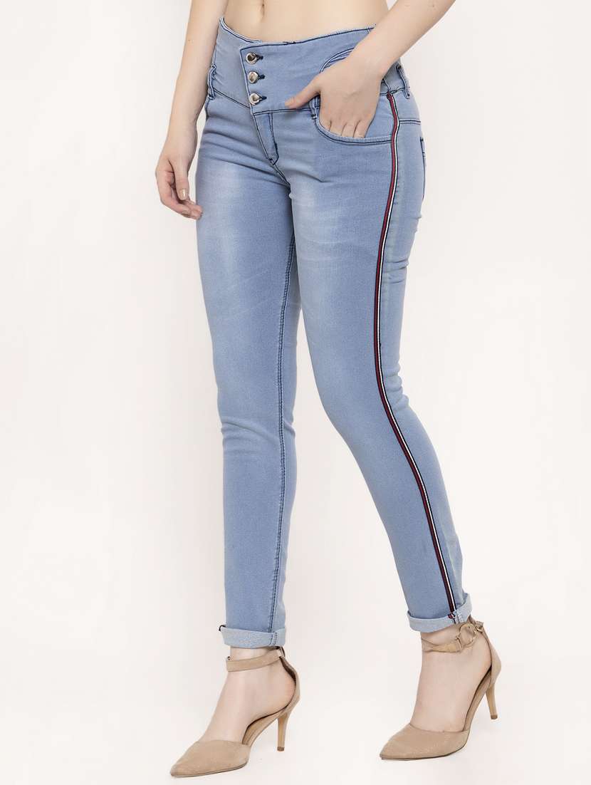 women's plain slim fit jeans - 17214686 - Standard Image - 1