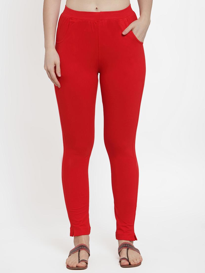 red solid legging - 17215977 -  Zoom Image - 0