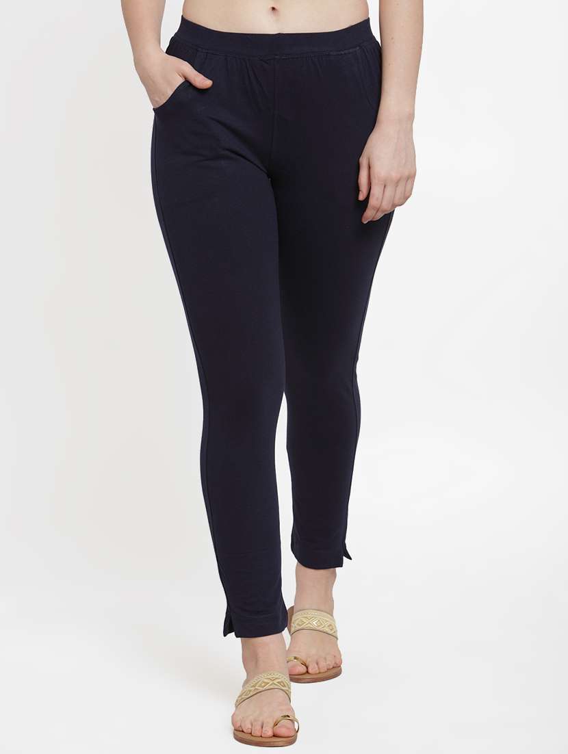 navy blue cotton leggings