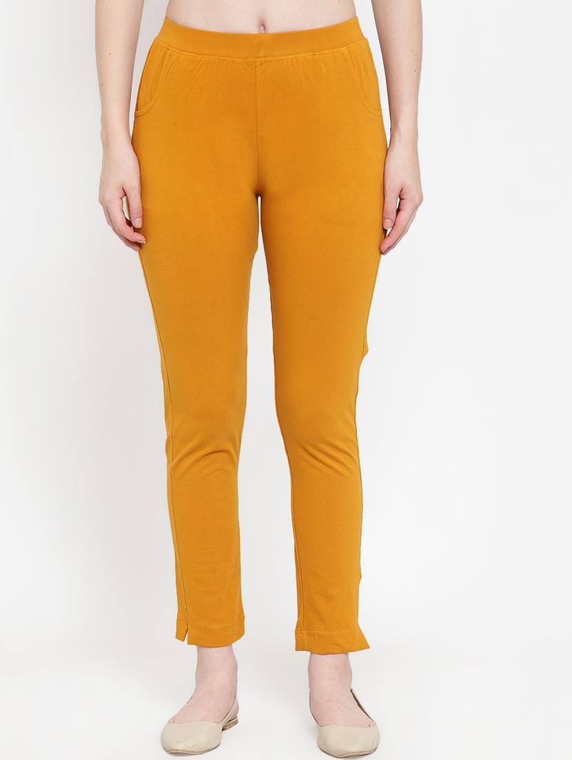 yellow cotton leggings - 17215988 -  Zoom Image - 0