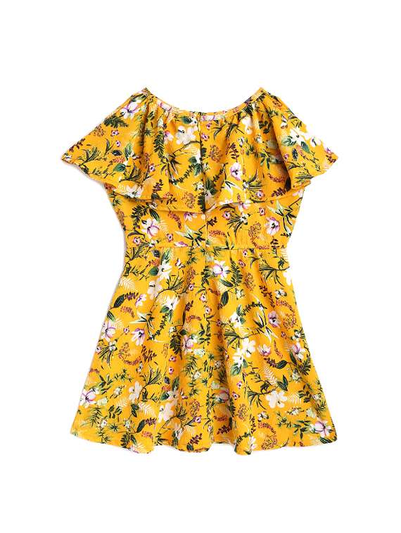 yellow polyester frock - 17216838 -  Standard Image - 1