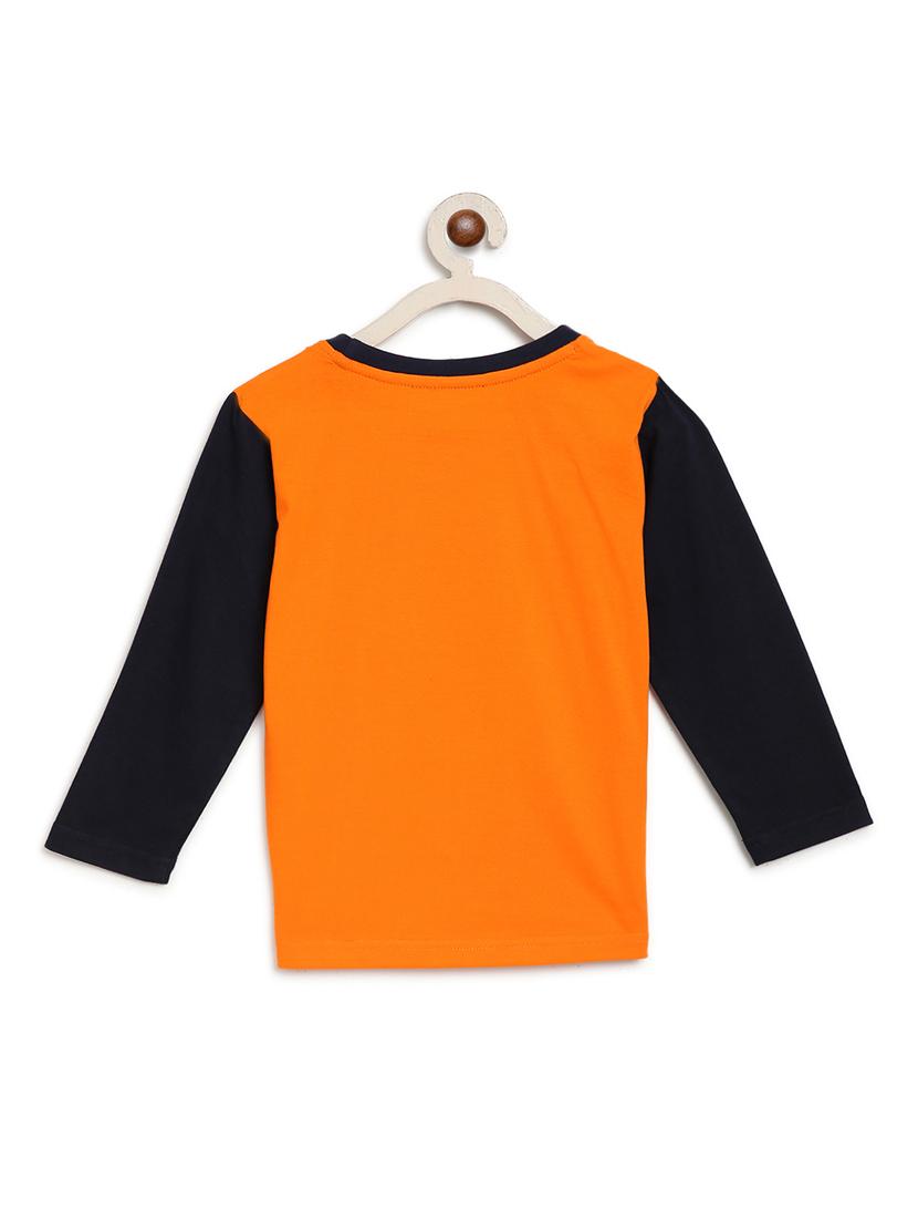 orange cotton t-shirt with free mask - 17218775 - Standard Image - 1
