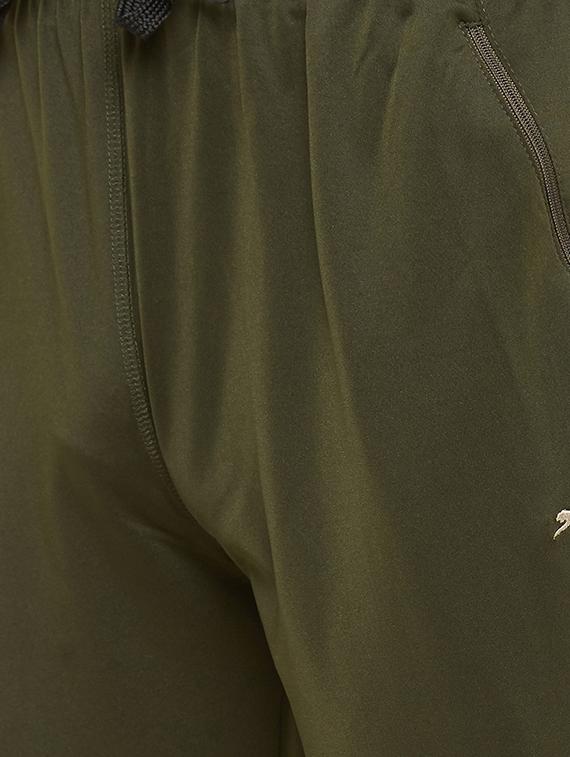 green solid full length track pant - 17219094 - Standard Image - 4