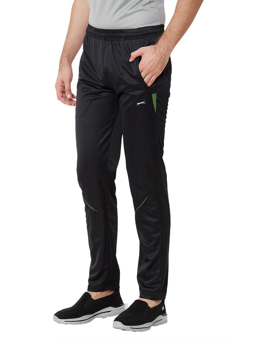 black solid full length track pant - 17219121 -  Standard Image - 1