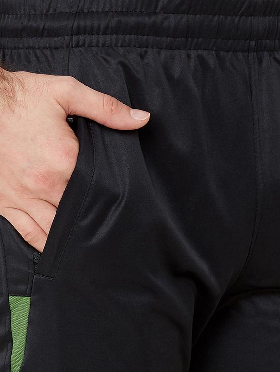 black solid full length track pant - 17219121 - Standard Image - 4