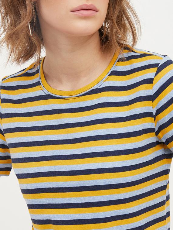 round neck striped tee - 17221733 - Standard Image - 4