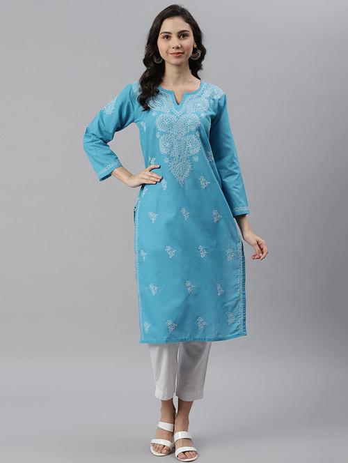 women's straight kurta - 17225086 - Standard Image - 0