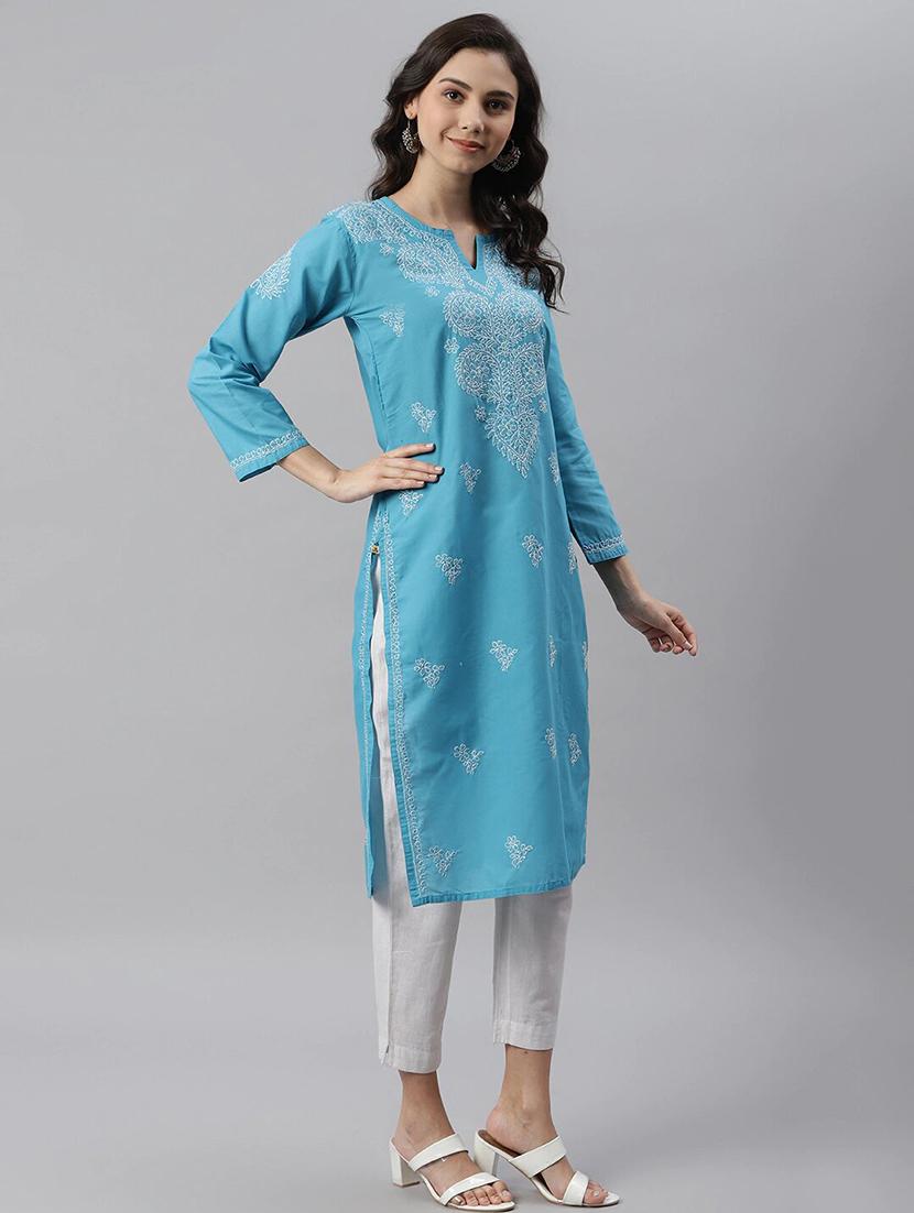 women's straight kurta - 17225086 - Standard Image - 1