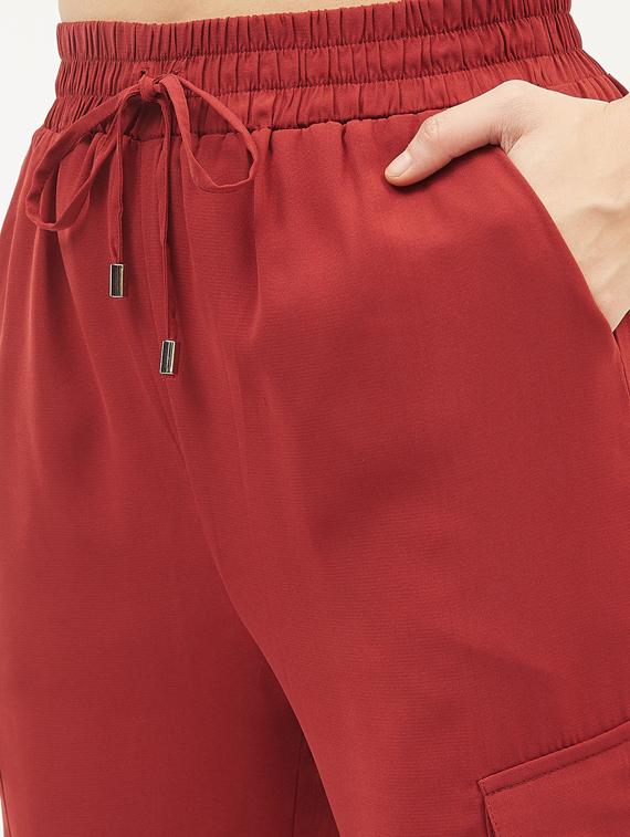 drawstring waist cargo pants - 17225212 - Standard Image - 4