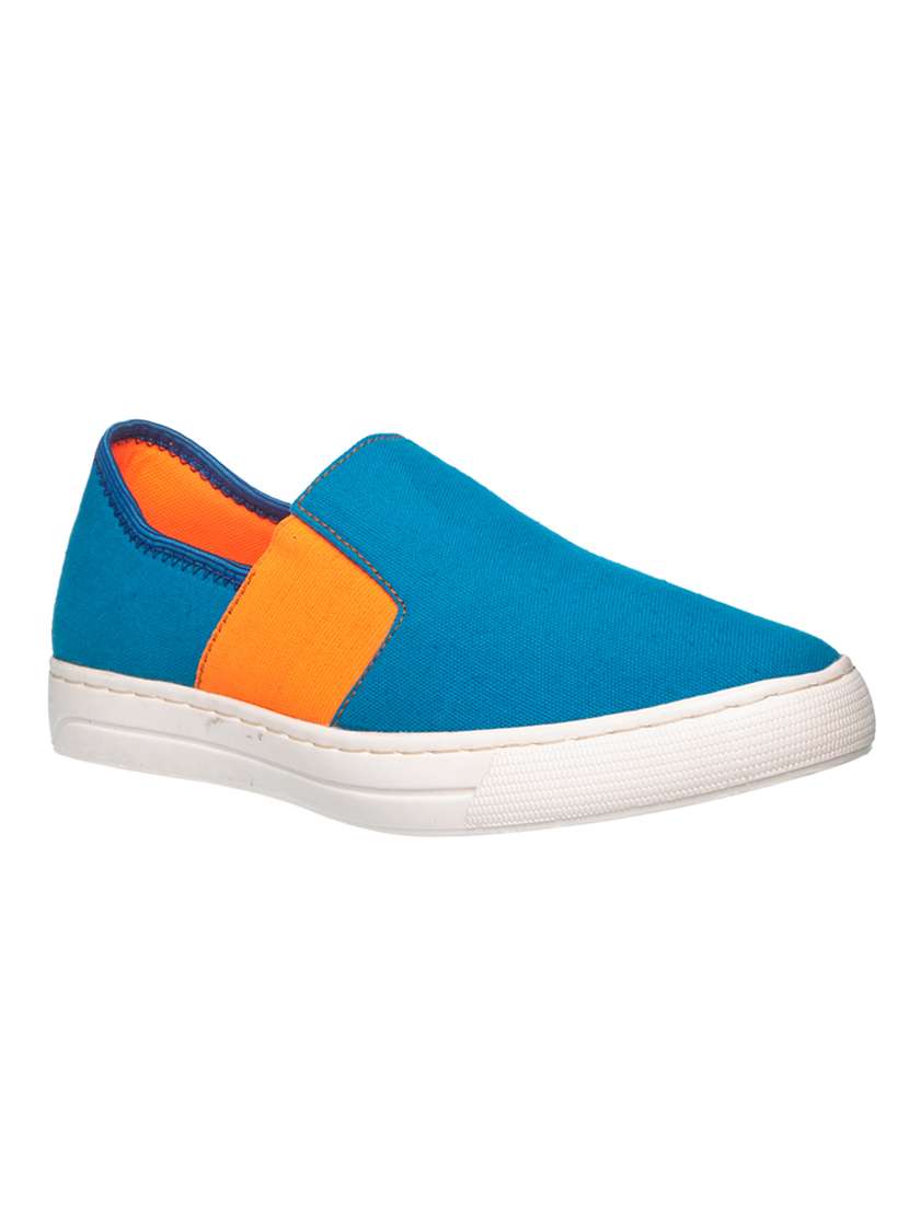 blue slip on casual shoes
