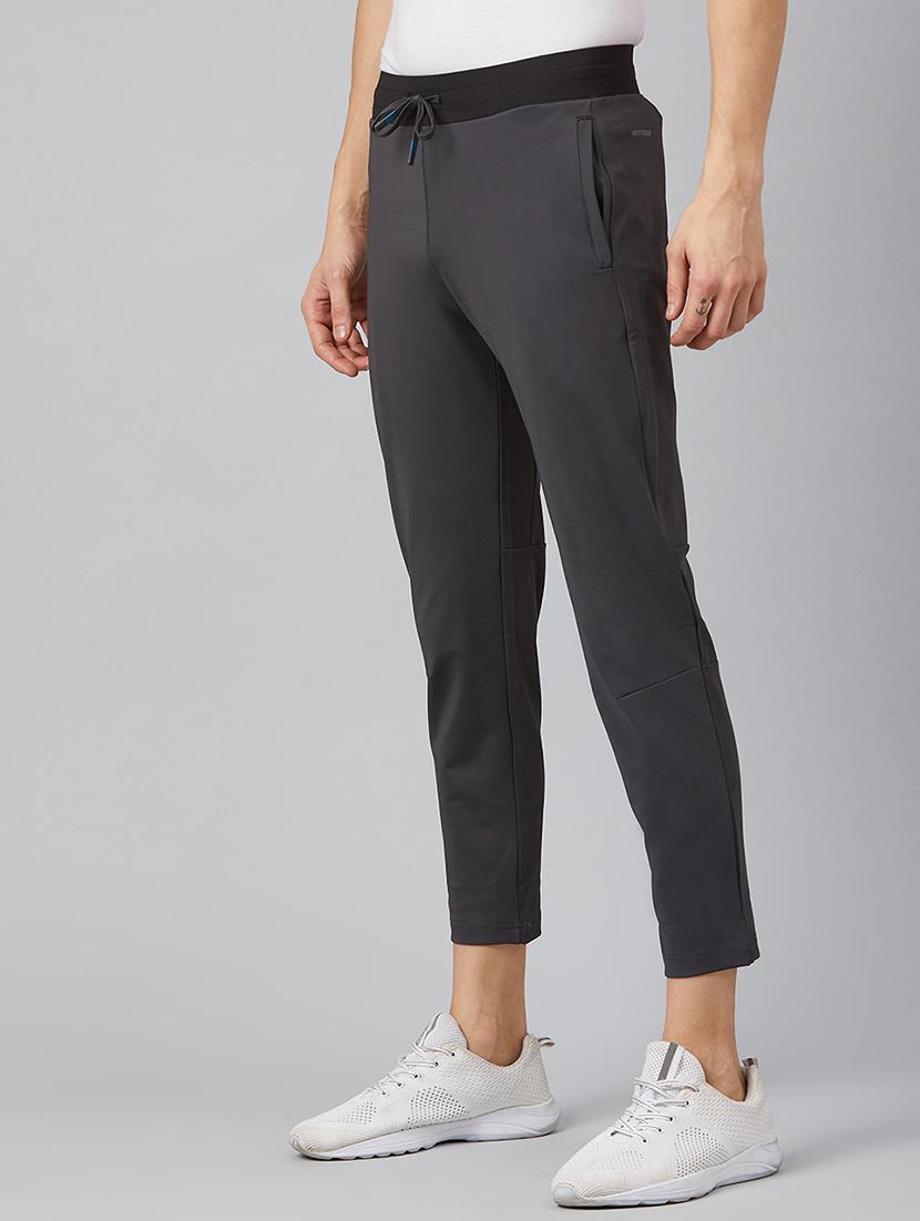grey solid ankle length track pant - 17226065 - Standard Image - 1