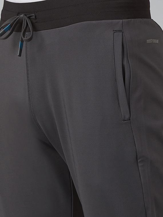 grey solid ankle length track pant - 17226065 - Standard Image - 4
