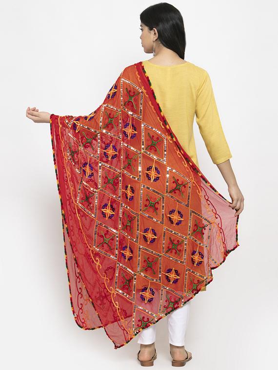 multi color embroidered dupatta - 17226213 - Standard Image - 1